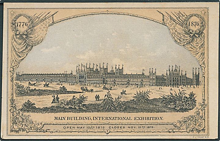 Udstilling, Centennial Exhibition Philadelphia 1876, Main Building. H.J. Toudy u/no. Kvalitet 8