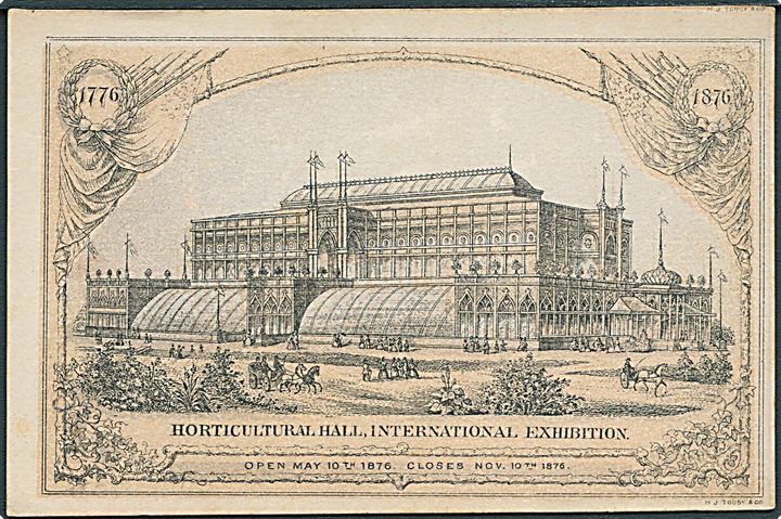 Udstilling, Centennial Exhibition Philadelphia 1876, Horticultural Hall. H.J. Toudy u/no. Kvalitet 8