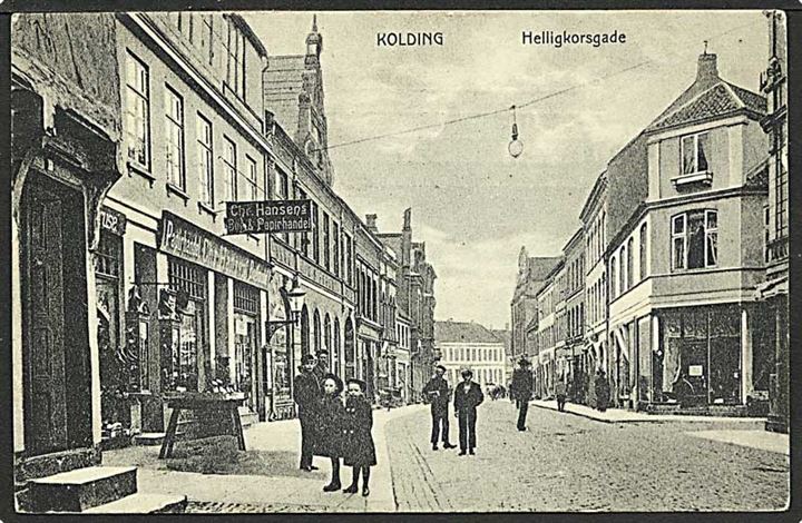Parti fra Helligkorsgade i Kolding. J. Mortensen u/no.