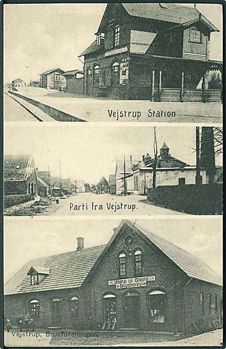 Vejstrup. Station og Brugsforening. H. Schmidt u/no. Kvalitet 8