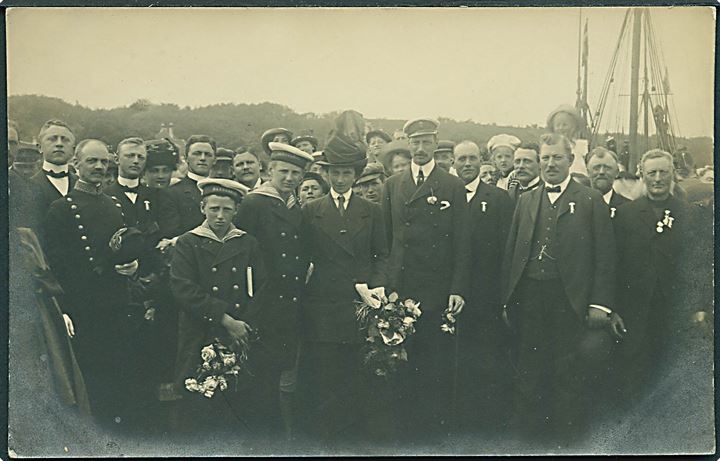 Lemvig, Kronprinse familien på besøg d. 4.8.1908. Fotokort u/no. Kvalitet 7