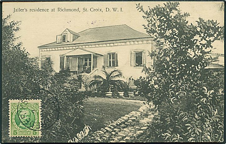 D.V.I., St. Croix, Richmond. Jailer’s residence. R. D. Benjamin u/no. Kvalitet 8