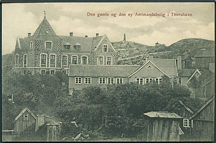 Thorshavn, den gamle og nye Amtmandsbolig. P. & S.  no. 20123. Kvalitet 8