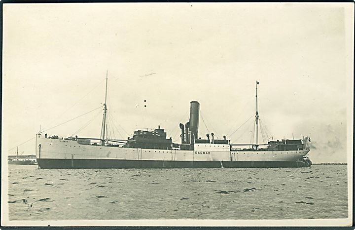 “Dagmar”, S/S, J. Lauritzen. Sænket af tyske fly i den engelske kanal d. 9.6.1941. Fotokort u/no. Kvalitet 8