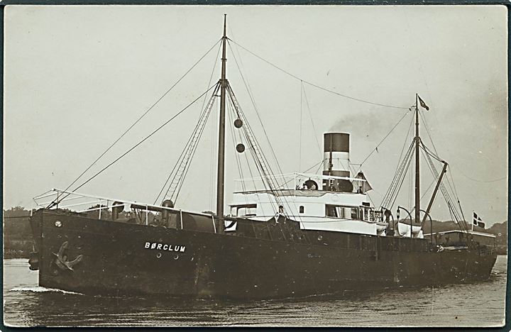 “Børglum”, S/S, Atlantic D/S A/S (1910-1928). Fotokort u/no. Kvalitet 7