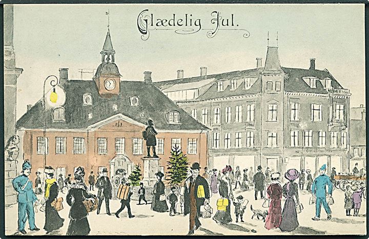 Randers, “Glædelig Jul”. Ukendt kunstner. Emil Nielsen Papirhuset no. 20167. Kvalitet 8