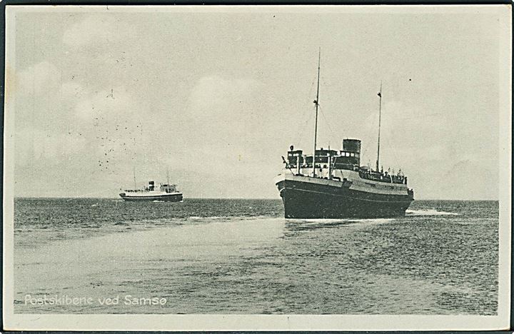 “Jylland” og “Kalundborg”, postskibene ved Samsø. Stenders no. 76020. Kvalitet 9