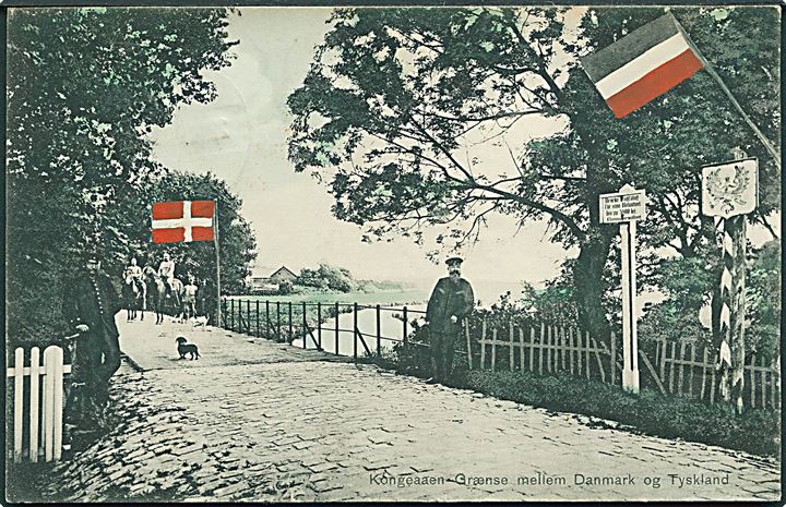 Foldingbro, Kongeaa-grænsen mellem Danmark og Tyskland. W. Schützsack 1909. Kvalitet 7