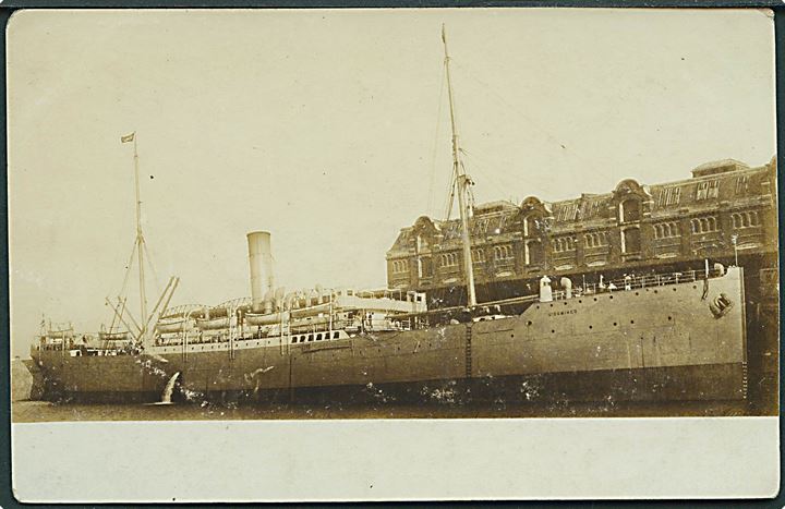 “St. Domingo”, S/S, Det Vestindiske Kompagni A/S (1904-1905). Kun 4 mdr. under dansk flag. Fotokort. Kvalitet 7