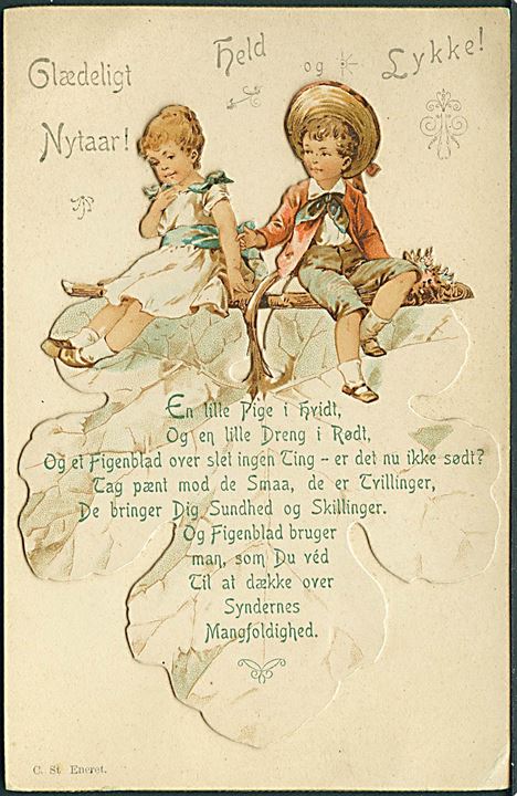 “Glædeligt Nytaar !”. Dateret d. 30.12.1897. Stenders u/no. Kvalitet 7
