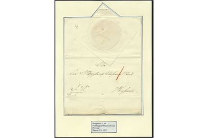 Kongebrev fra Fr. VI d. 2.10.1837 fuldmagtsunderskrevet med segl.