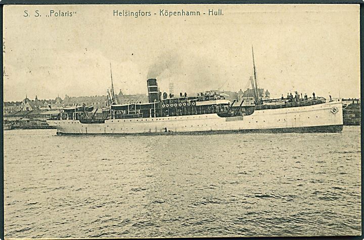 Finsk, “Polaris”, S/S, Finska Ångfartygs Ab (1899-1914)smør- og emigrantskib  Helsingfors-Købenbhavn-Hull. Kvalitet 8