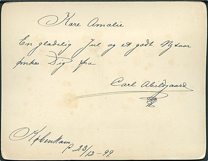 Perrey, Louis: “Diana”. Kartonkort dateret 1899. U/no.  Kvalitet 8