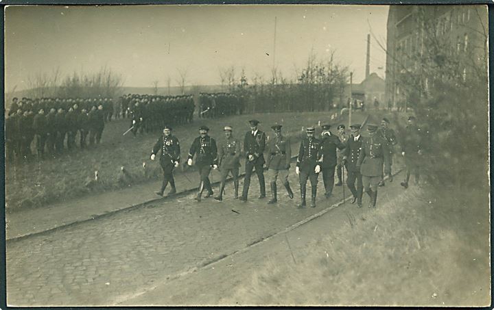 Genforening. Sønderborg, franske CIS-tropper ved Kasernen. Fotokort u/no. Kvalitet 8