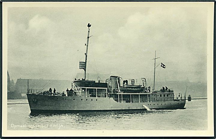 Dansk Marine. V.T. & A. Serie O no. 107. “Freja” Opmålingsskib (1939-1967). Kvalitet 9