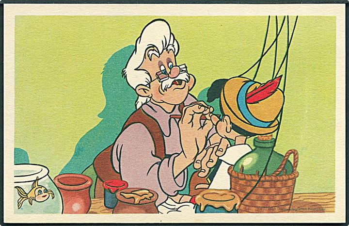 Disney, Walt: Pinocchio og dukkemageren Geppetto. Elmo u/no. Kvalitet 9