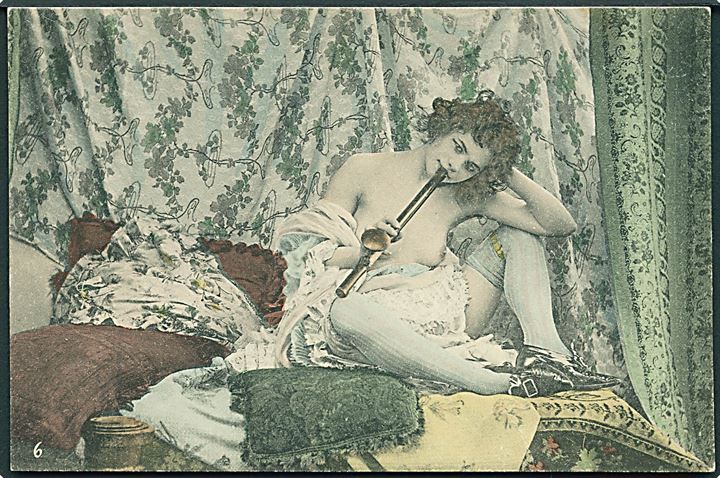 Erotik/Nudes. Pige med opiumspibe. No. 6. Kvalitet 7