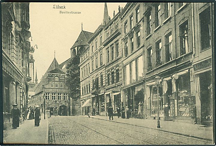 Breitestrasse i Lübeck, Tyskland. U/no. Uden adresselinier. 