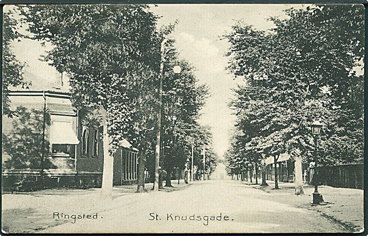 St. Knudsgade i Ringsted. Ahrent Flensborg no. 94 (11 485). Afrevet mærke. 