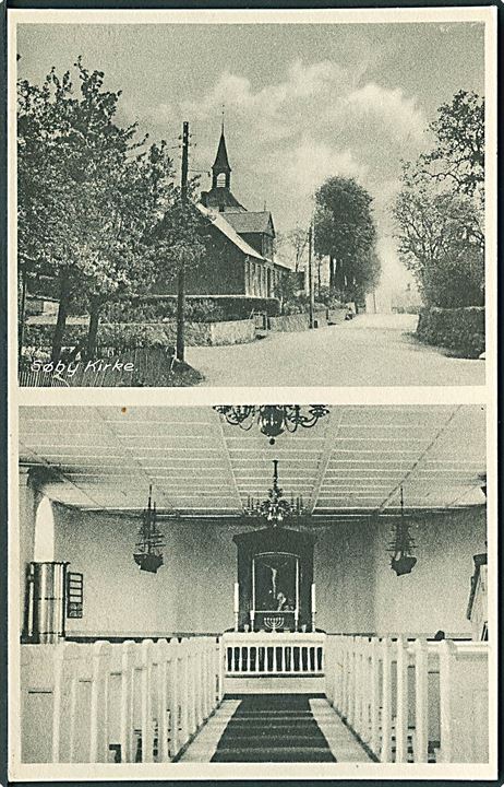 Søby Kirke ind/udvendig. P. Andersen no. 19686-91.