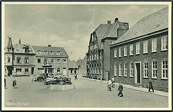 Torvet i Nexø, Bornholm. Stenders, Bornholm no. 206.