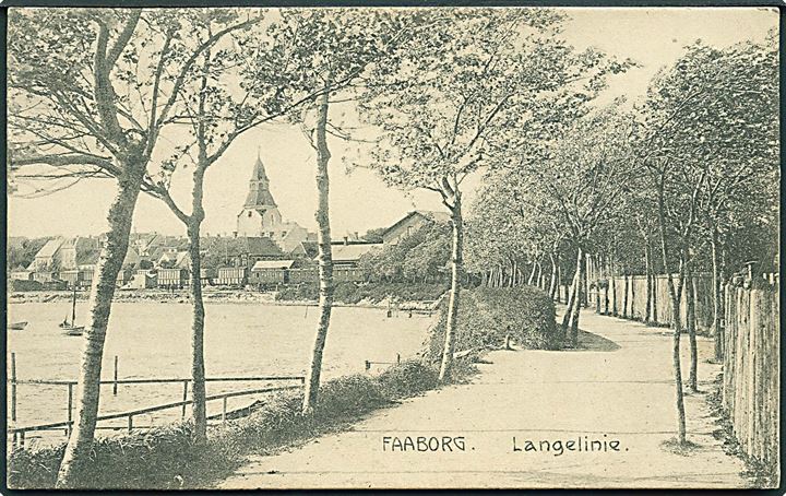 Langelinie i Faaborg. F. C. Alstrøms Boghandel no. 5665.