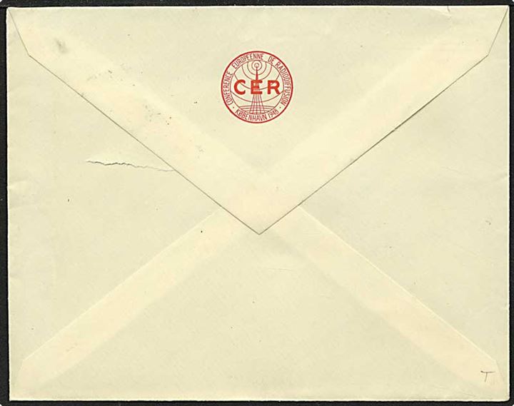 15 øre grøn på officielt brev fra København d. 2.7.1949 til generaldirektøren for P&T. CER særstempel.