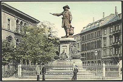 Niels Juel's statue i København. Stenders no. 710.
