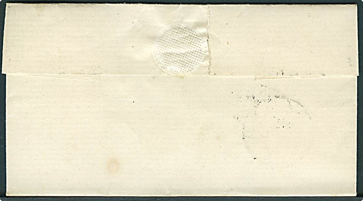 Kro-post. 4 sk. 1854 udg. på brev annulleret med nr.stempel “51” og sidestemplet antiqua Odense d. 7.2.1856 til Rønninge pr. Odense - Langeskov Kro. Brevsamligs-sted oprettet på Langeskov kro 1.4.1852 - 30.9.1865.