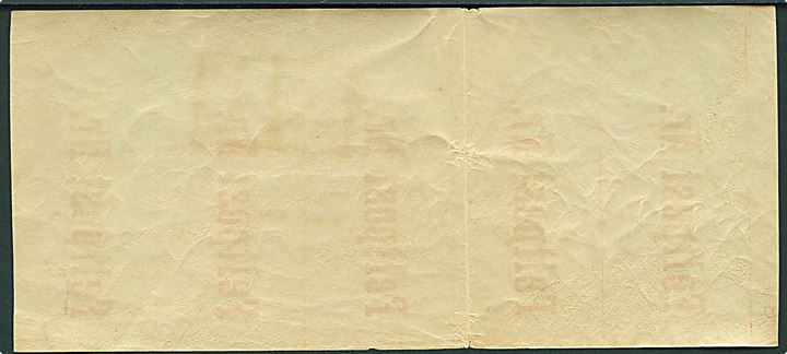 “Feltpost Nr.”. Pakke dirigerings-etiket i ubrugt lodret 5-stribe. Oprindelig bilag til Officielle Meddelelser 1908. 