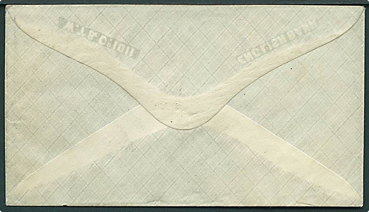 27/29 øre Provisorium på anbefalet brev fra Hammel d. 27.8.1918 til Gefle, Sverige. God singlefrankatur.