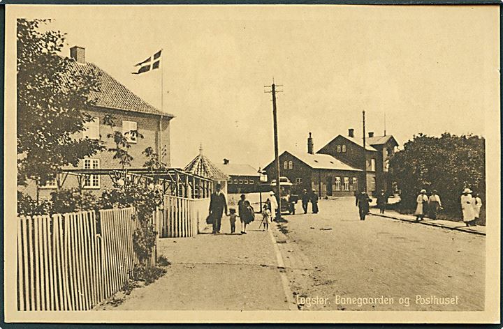 Løgstør Banegaard og Posthuset. Stenders no. 51310.