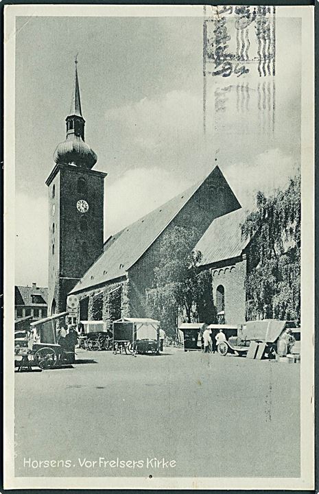 Markedsdag ved Vor Frelsers Kirke, Horsens. Stenders, Horsens no. 236.