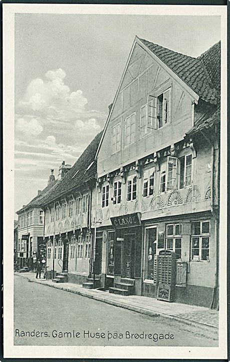 Gamle Huse paa Brødregade i Randers. Stenders, Randers no. 186.