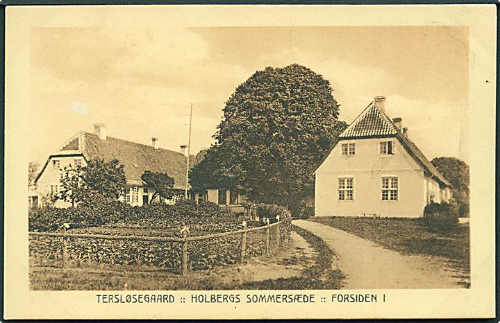 Forsiden af Terløsegaard. Ludvig Holbergs sommersæde. Julie Laurberg & Gad u/no. 