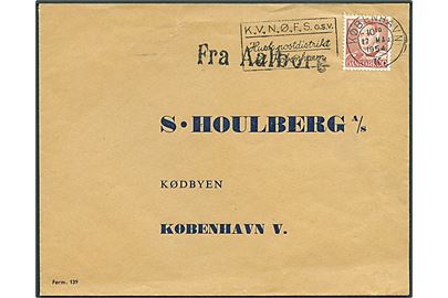 30 øre Fr. IX på brev stemplet København d. 17.5.1953 og sidestemplet Fra Aalborg til Kødbyen, København.