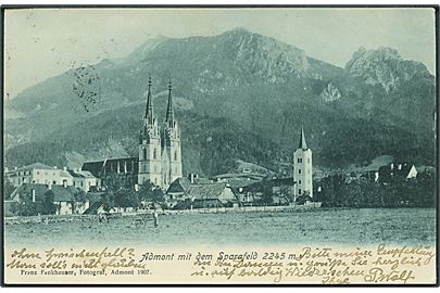 Admont mit dem Sparafeld 2245 m, Østrig. Franz Fankhauser no. 07 17868. 