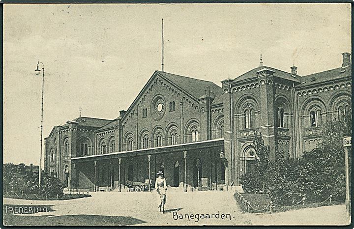 Banegaarden i Fredericia. Banegaards Kiosken no. 386.