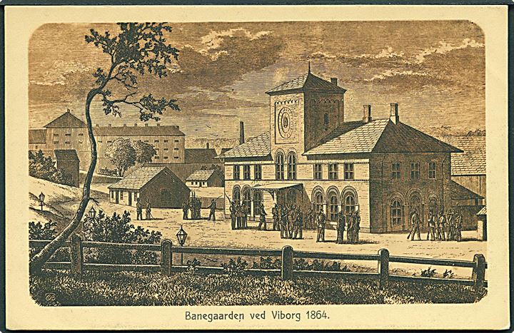 Banegaarden ved Viborg i 1864. Stenders no. 20975. 