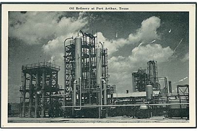 Oil Refinery at Port Arthur, Texas. A Natural-Finish card by Graucraft Card Co. no. P-65.