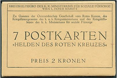 Røde Kors. Østrigsk serie på 7 postkort med Røde Kors helte. Kvalitet 7