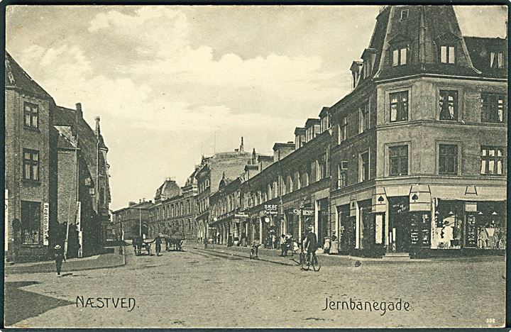 Jernbanegade i Næstved. Messenborg no. 506.