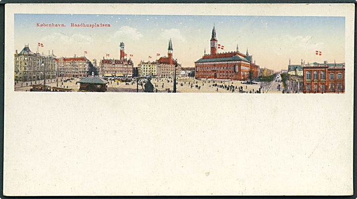 3 kort uden adresselinier fra København med Toldboden, Kongens Nytorv og Raadhuspladsen. U/no. 7,4 x 13,7 cm.