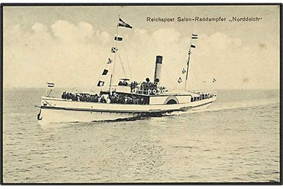 Reichspost Salon-Raddampfer Norddeich. No. 3927.