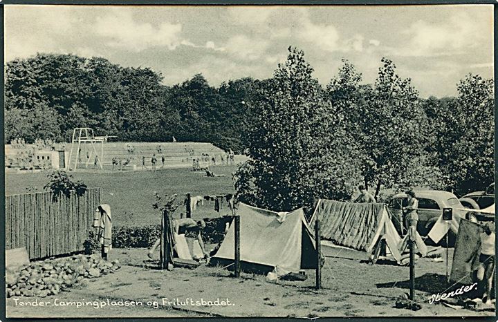 Campingpladsen og Friluftsbadet i Tønder. Stenders, Tønder no. 91 K. 