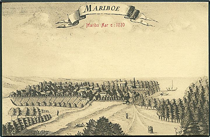Maribo Aar c: 1770. (Mariboe). Warburgs Kunstforlag. D. B. i gamle dage no. 73.