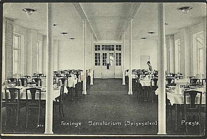 Spisesalen i Faxcinge Sanatorium, Præstø. A. Jensen no. 379.