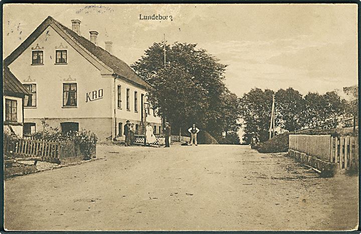 Lundeborg Kro. O. B. P. M. no. 3069/25. Afrevet mærke. 