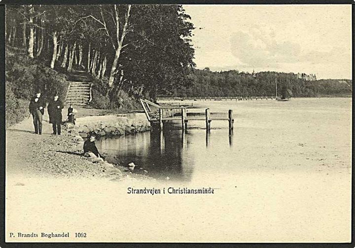 Strandvejen i Christiansminde. P. Brandt no. 1062.