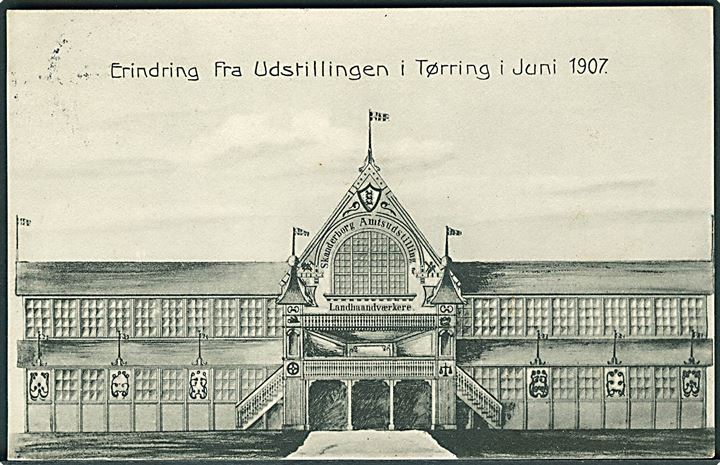 Erindring fra Udstillingen i Tørring i Juni 1907. Skanderborg Amtsudstilling - Landhaandværkere. Fotograf Chr. Christensen no. 9487.